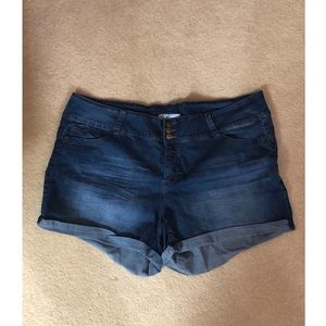 Plus Size high waisted jean shorts